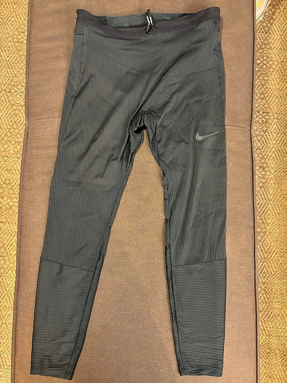 Nike Dri-FIT Athletic Leggings/Running Tights in Black Size Large